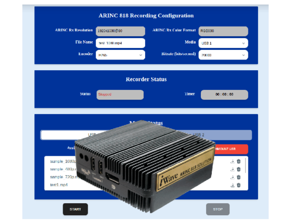 ARINC Recorder Config image